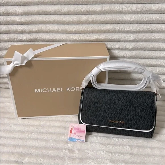 MICHAEL KORS Classic Logo Convertible Crossbody Handbag with Gift Box